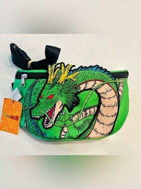 NWT Dragon Ball Z Loungefly Green Dragon Waist Fanny Pack Bag